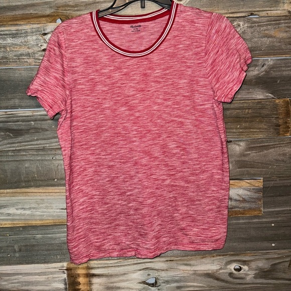 Madewell Cotton Ringer Tee in Stripe, Size medium - Picture 1 of 5